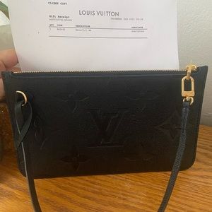 Louis Vuitton Wristlet/Clutch/Shoulder Bag/Pouchette Empriente Leather